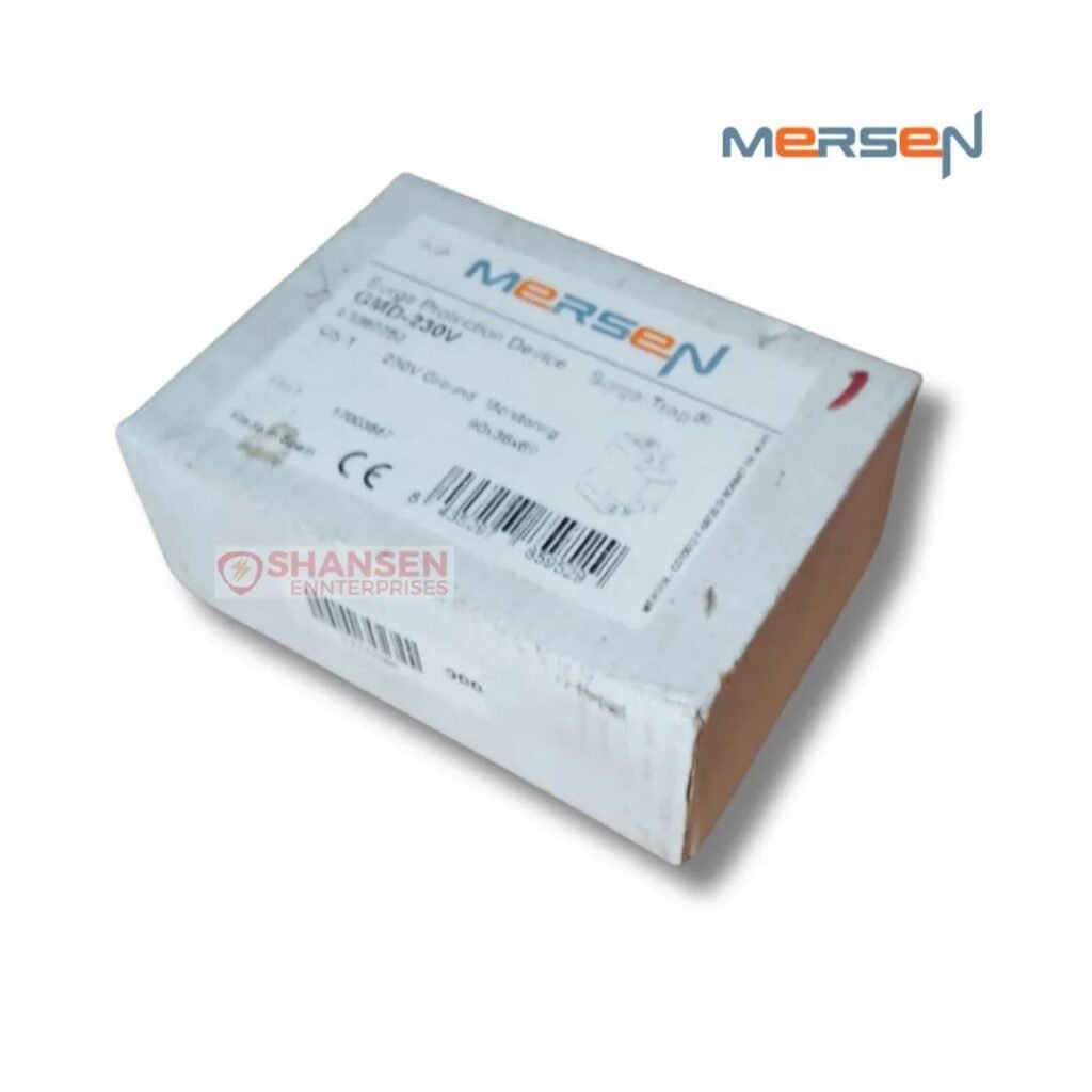 Mersen GMD-230V ground monitoring device original box packaging - genuine product from Shansen Enterprises, India