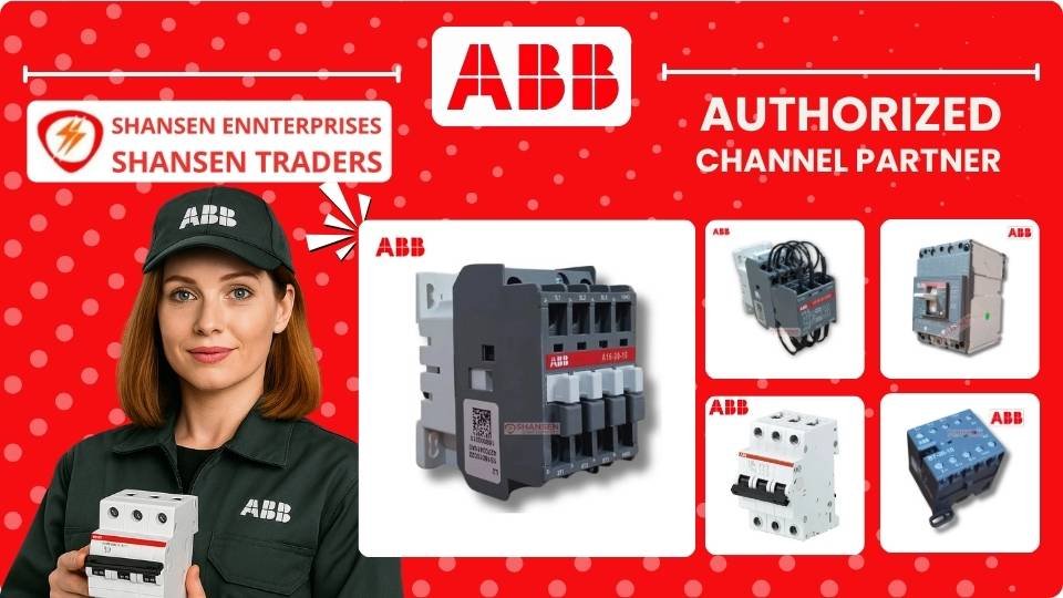 ABB electrical contactors, circuit breakers, and protection devices available through Shansen Enterprises authorized ABB channel partner in Coimbatore