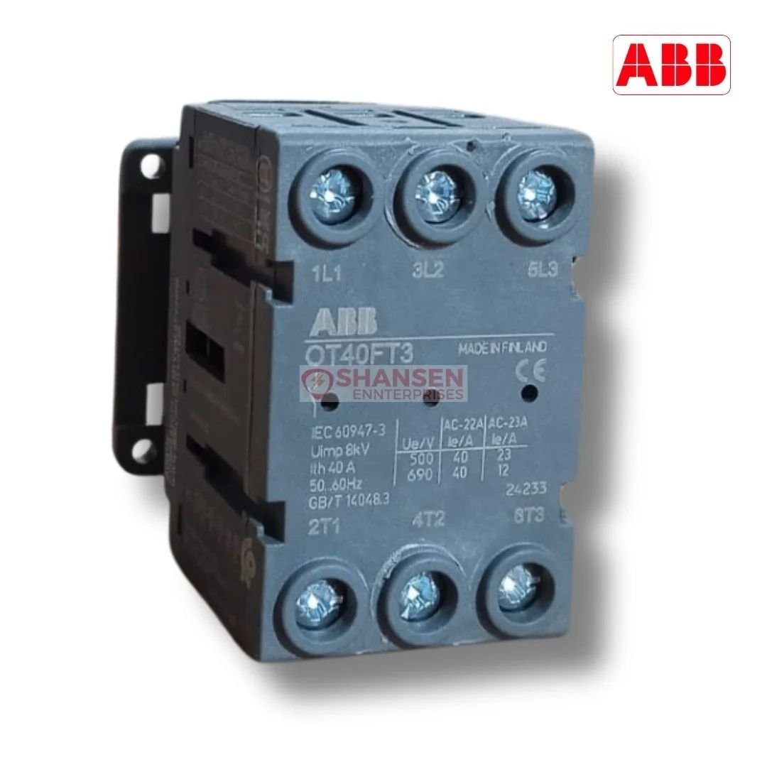 ABB OT40FT3 Switch Disconnector 3 Pole 40A Front Operated – Shansen Enterprises India