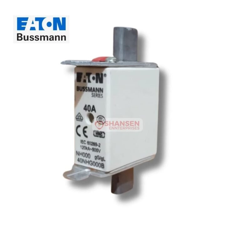 Eaton Bussmann NH Fuse 40NHG000B 40A 500V ceramic body industrial fuse by Shansen Enterprises India