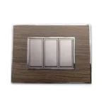 Lisha Platina ICON Series Teak Wood Cover Plate 3 Module image 3