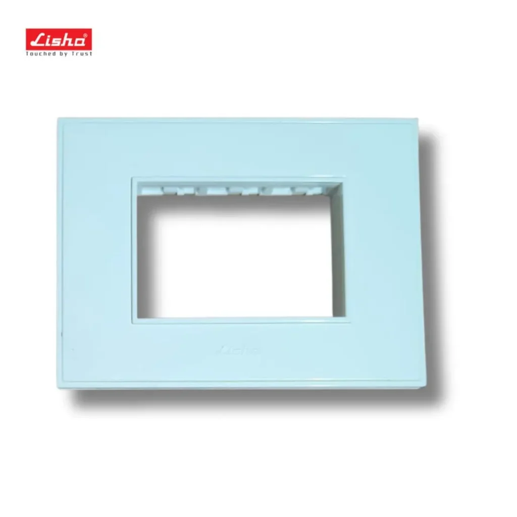 Lisha Platina ICON Series Cover Plate – Glossy White (3 Module)