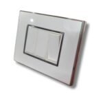 Lisha Platina ICON Series Cover Plate – Glossy White (3 Module) image 2
