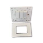 Lisha Platina ICON Series Cover Plate – Glossy White (3 Module) image 3